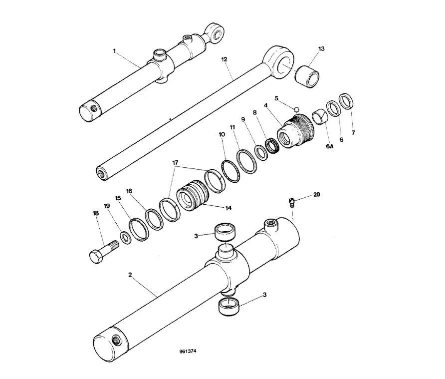 Kit Joints Vérins Hydrauliques 1543267C1 1542987C1 1340794C1 – Compatible CASE 580K 580L 580M 590 Super N 480F