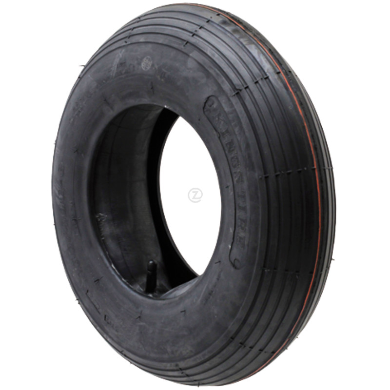 Roue Brouette Complète 3.50-8 – Pneu + Chambre + Jante Montés Et Gonflés – Axe 160 Mm